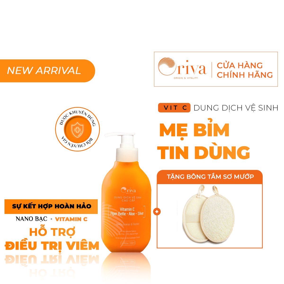 Dung dịch vệ sinh vùng kín chiết xuất Vitamin C - Oriva